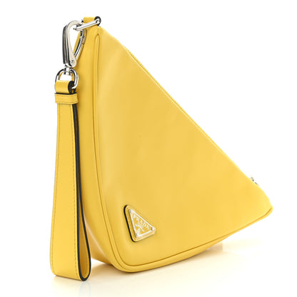 Prada Grace Lux Triangle Logo Embossed Triangle Wristlet Pouch Sole 3 of 6