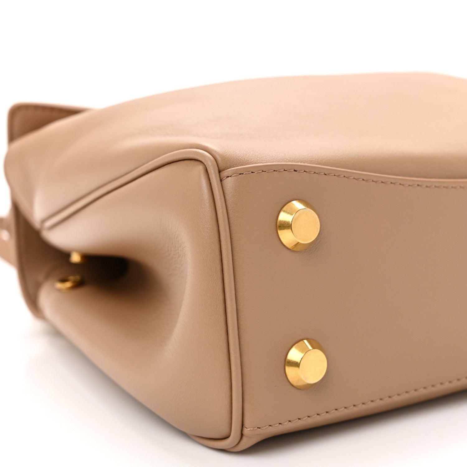 Balenciaga Natural Smooth Calfskin Mini Rodeo Top Handle Handbag Latte 8 of 9
