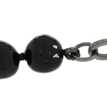 Chanel Ruthenium Pearl Beaded CC Long Necklace Black 7 of 7