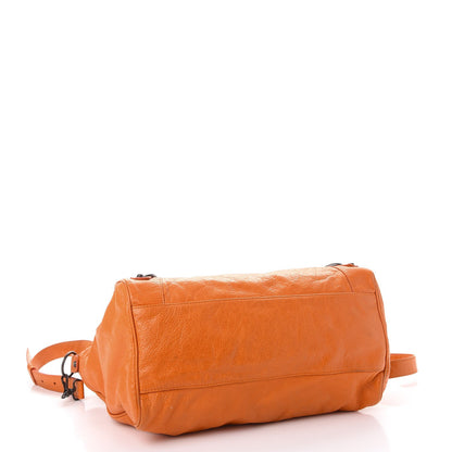 Balenciaga Agneau Classic Hardware Velo Tote Bag Tangerine 5 of 12