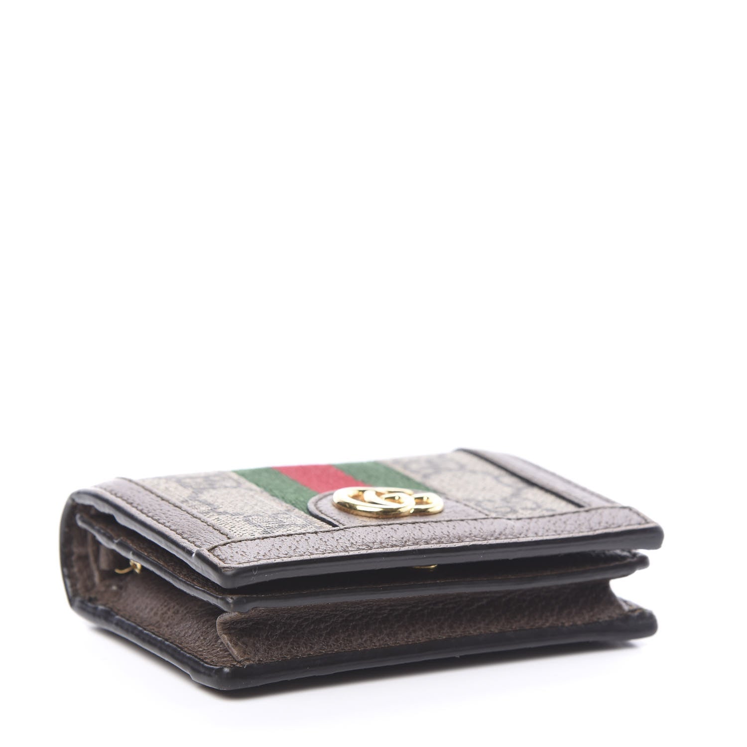 Gucci GG Supreme Monogram Web Ophidia Card Case Beige New Acero 3 of 6