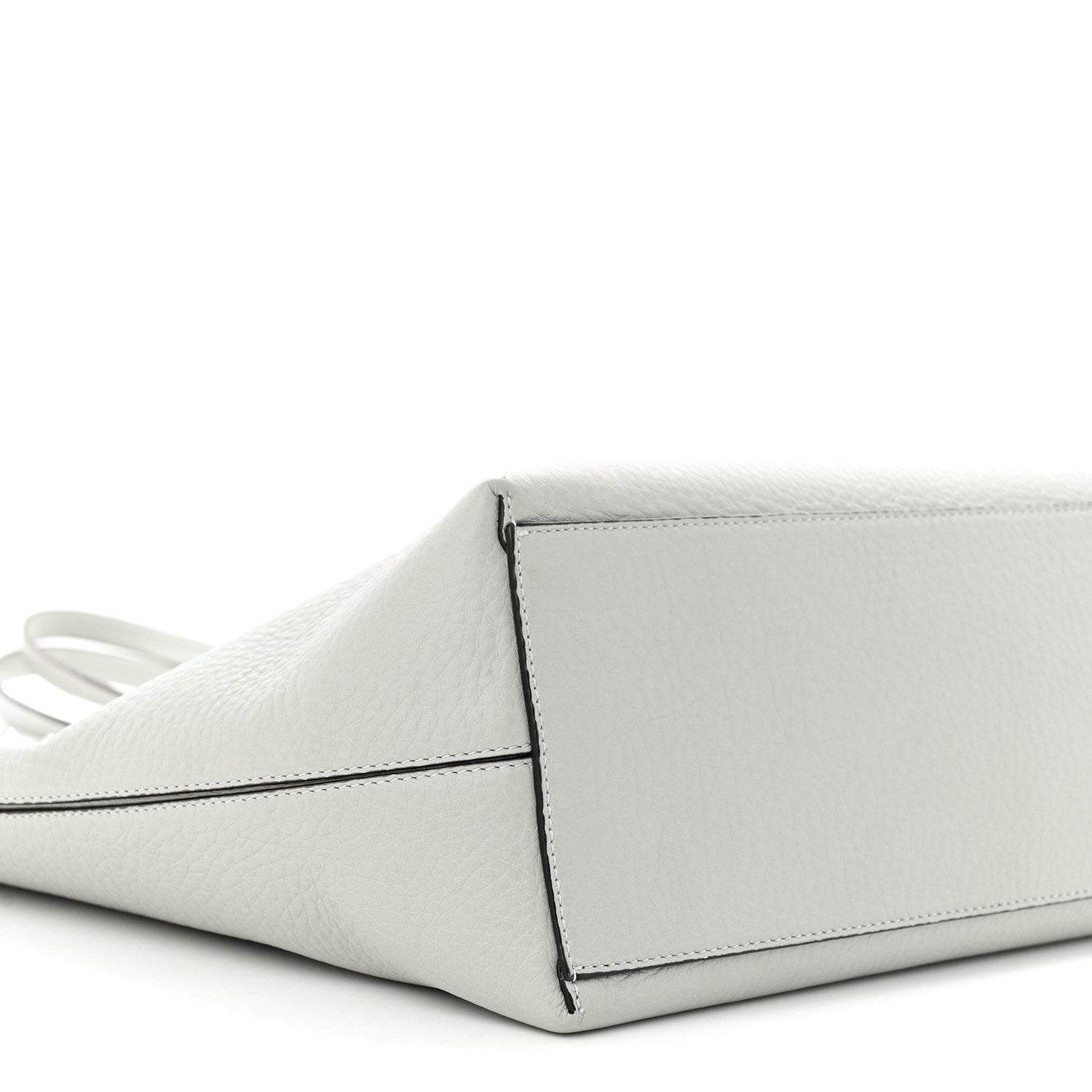 Valentino Garavani Grained Calfskin Rockstud Shoulder Tote Pastel Grey 8 of 9