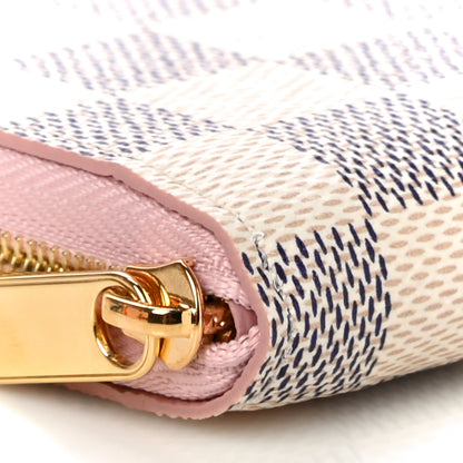 Louis Vuitton Damier Azur Zippy Coin Purse Rose Ballerine 8 of 10
