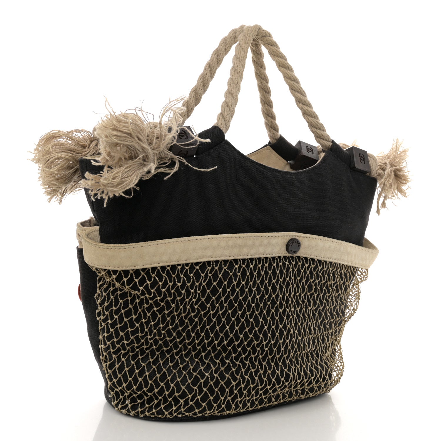 Chanel Canvas Cruise Rope Cabas Tote Black 3 of 10