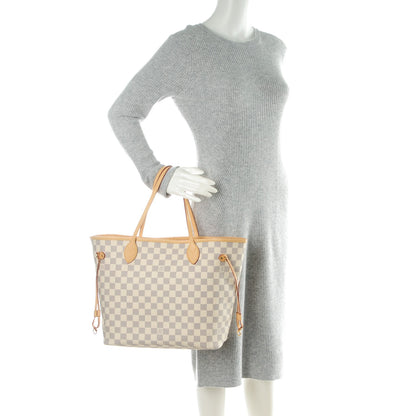 Louis Vuitton Damier Azur Neo Neverfull MM Rose Ballerine 2 of 9