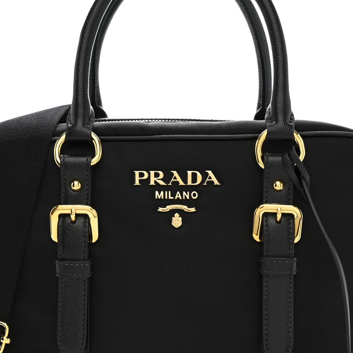 Tessuto Nylon Saffiano Bauletto Black