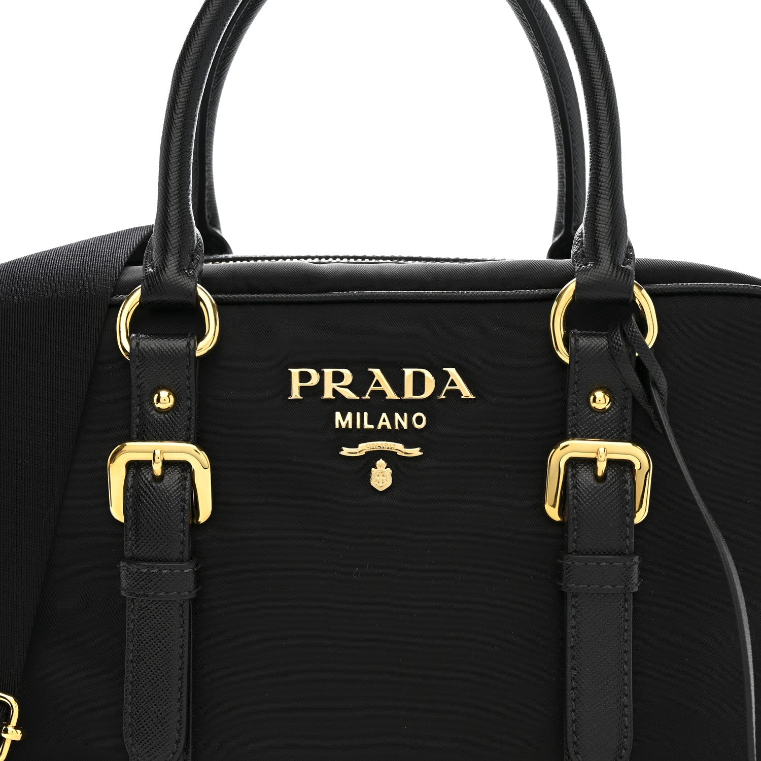 Prada Tessuto Nylon Saffiano Bauletto Black 8 of 10