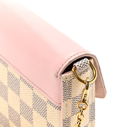 Louis Vuitton Damier Azur Calfskin Pochette Felicie Eau De Rose 16 of 20