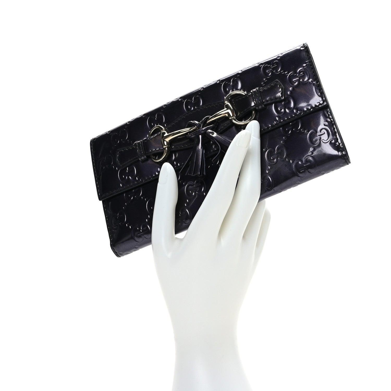 Gucci Shine Guccissima Emily Continental Wallet Melanzana 2 of 7