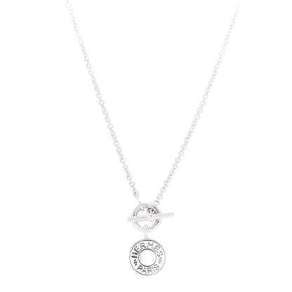 Hermes Sterling Silver Amulettes H Confettis Pendant Necklace 1 of 6