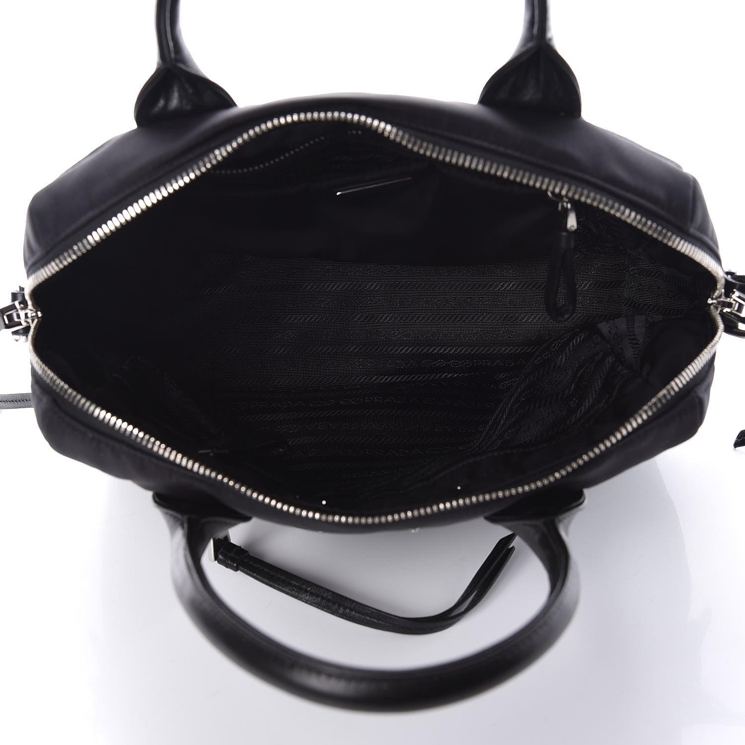 Prada Nylon Tessuto Quilted Bowler Black 5 of 10