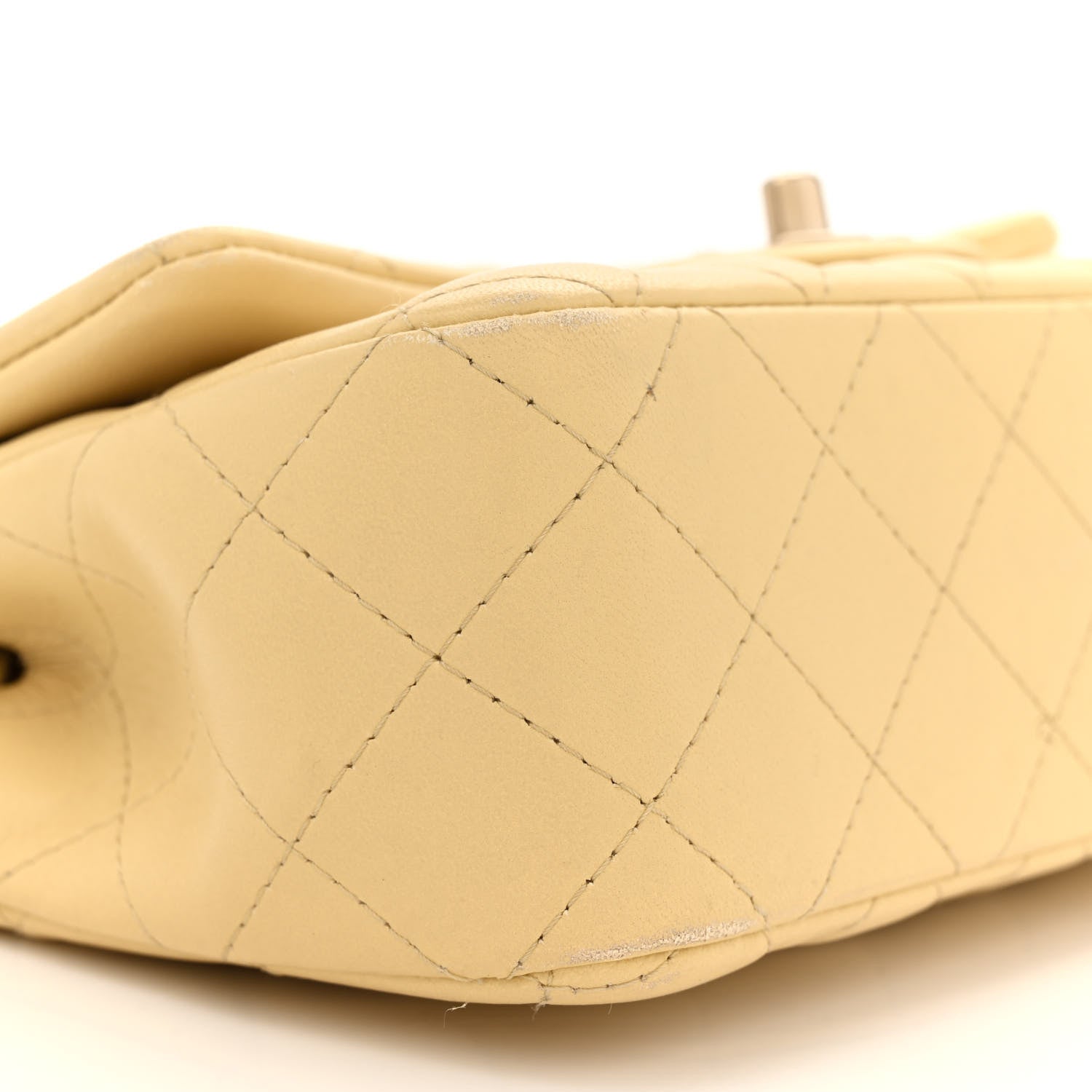 Chanel Lambskin Quilted Mini Rectangular Flap Light Yellow 9 of 13