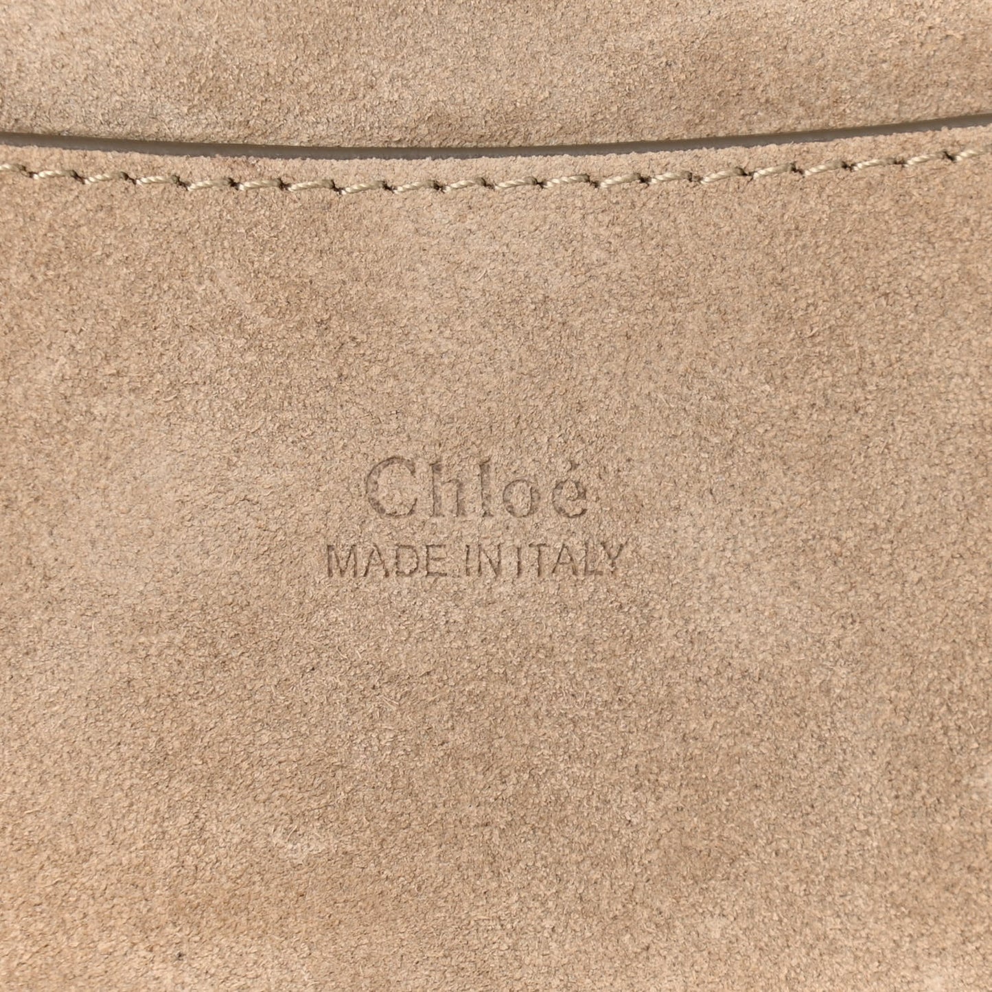 Calfskin Suede Mini Chain Faye Shoulder Bag Tobacco