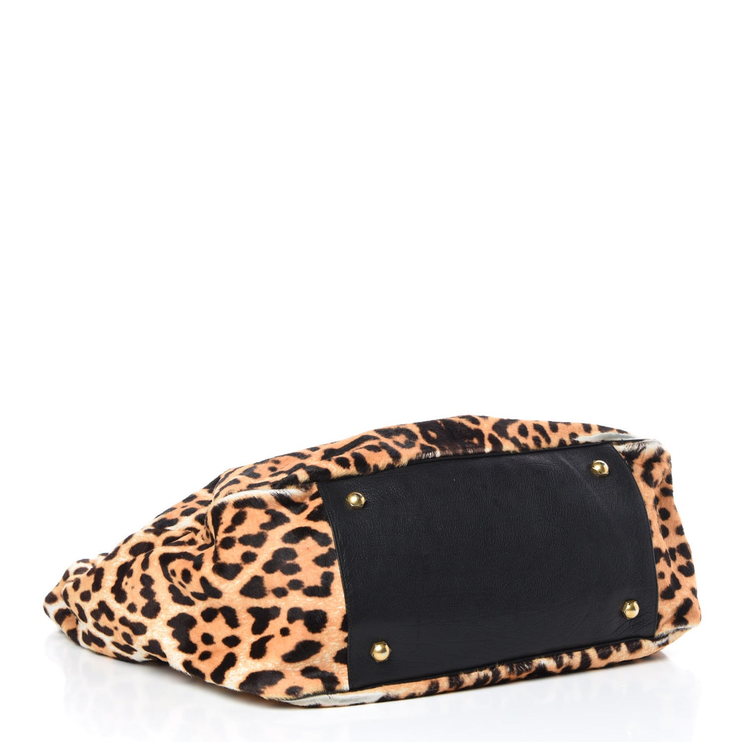 Calf Hair Leopard Print Large Roady Hobo