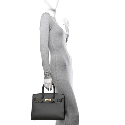 Hermes Madame Calfskin Birkin Sellier 30 Graphite 2 of 12