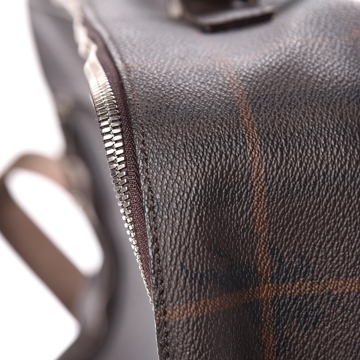 Smoked Haymarket Check Carry On Travel Bag Chocolate