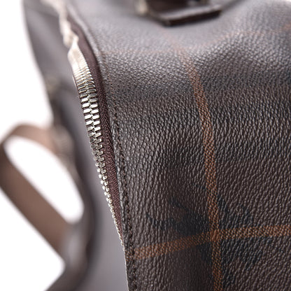 Burberry Smoked Haymarket Check Carry On Travel Bag Chocolate 17 of 17