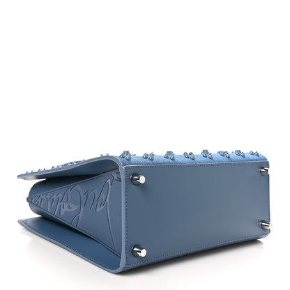 Christian Louboutin Denim Calfskin Studded Loubinthesky Medium Paloma Blue 4 of 10