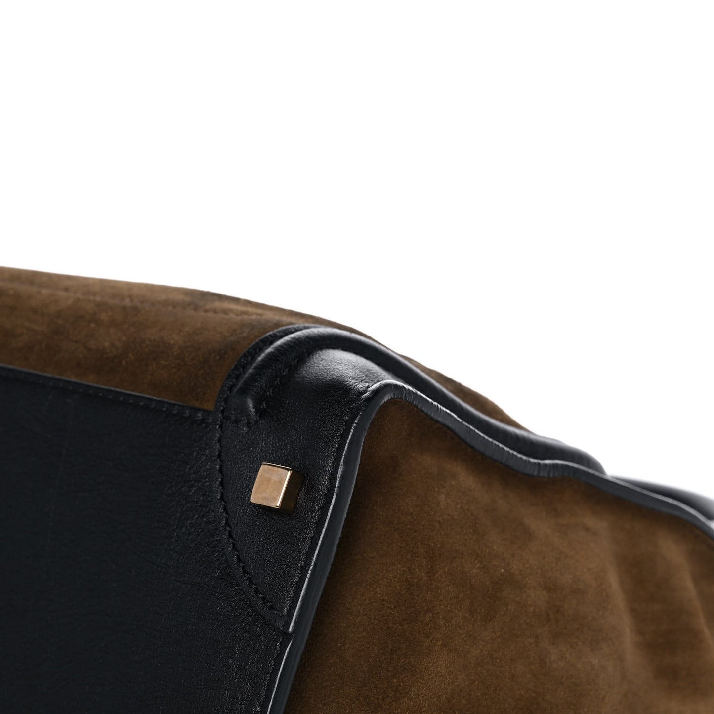Suede Smooth Calfskin Mini Luggage Olive