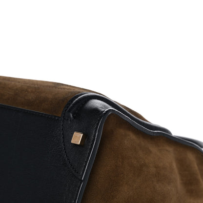 Celine Suede Smooth Calfskin Mini Luggage Olive 9 of 12