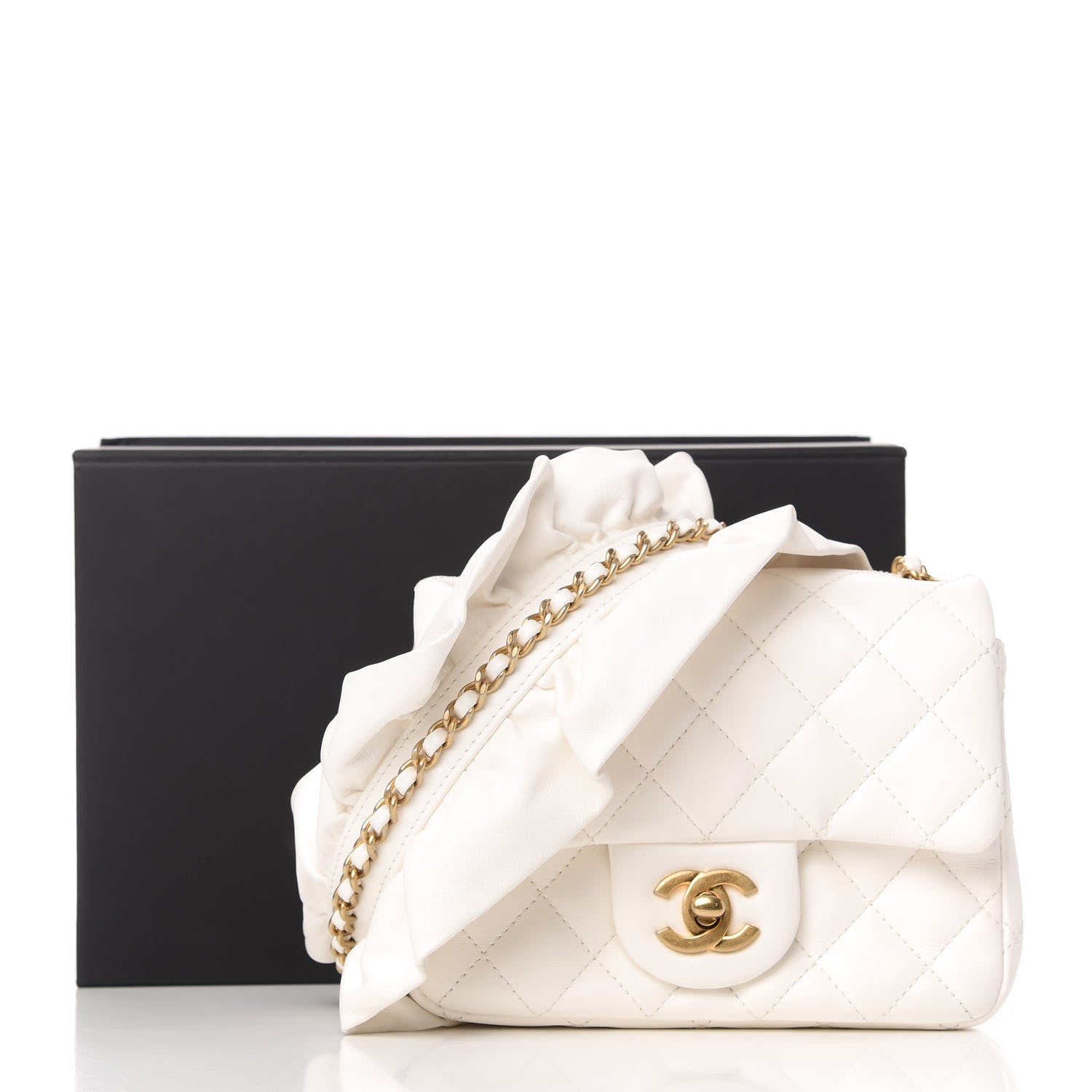 Chanel Calfskin Quilted Mini Romance Square Flap White 12 of 12