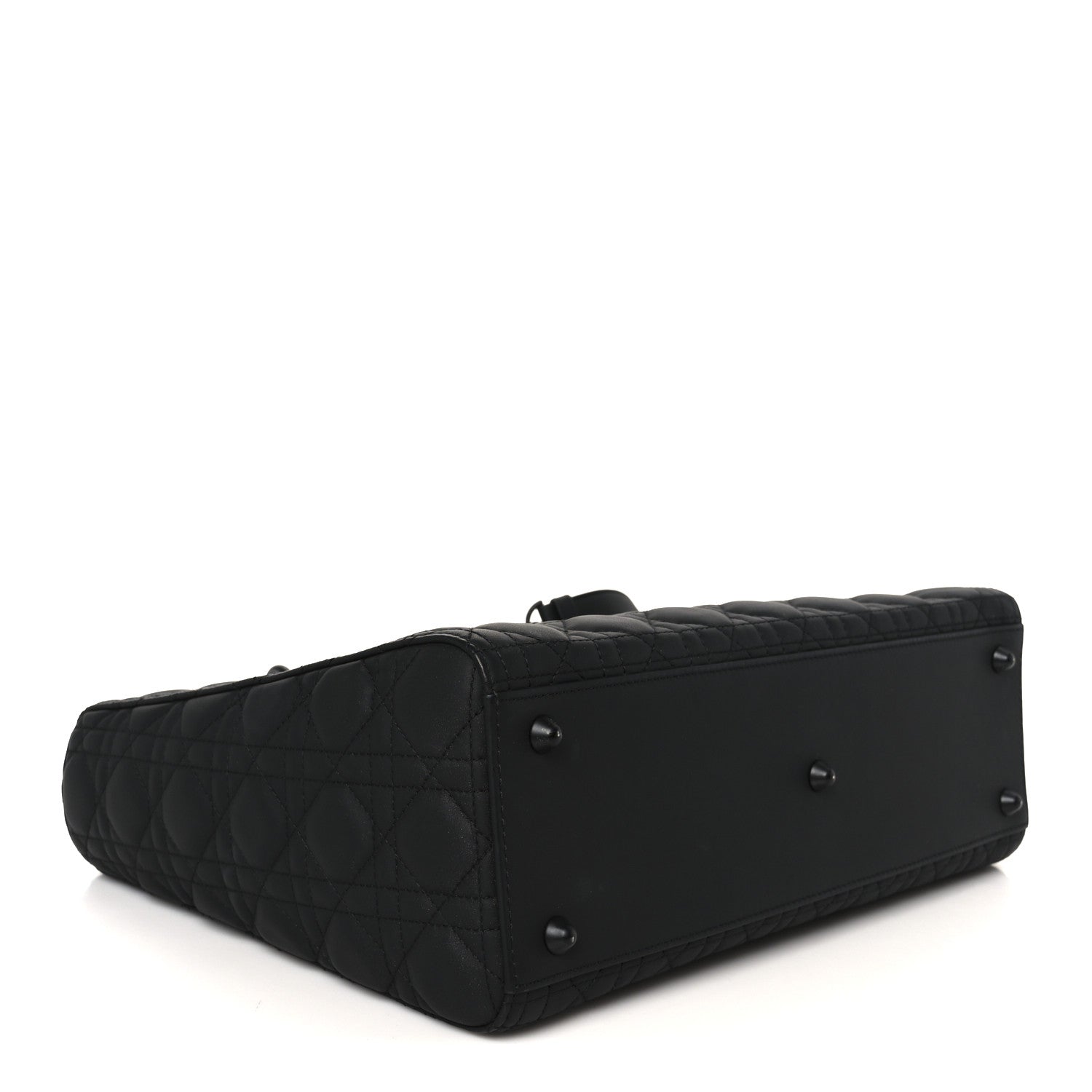 Christian Dior ブラックパーティーバッグ Christian Dior Ultra Matte Calfskin Cannage Large Lady Dior Black