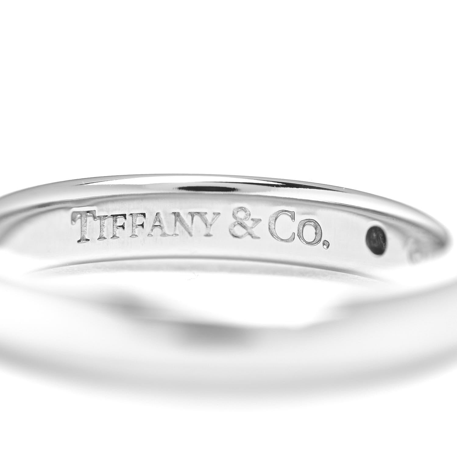 Tiffany Platinum Diamond Elsa Peretti Band Ring 45 3.25 4 of 6