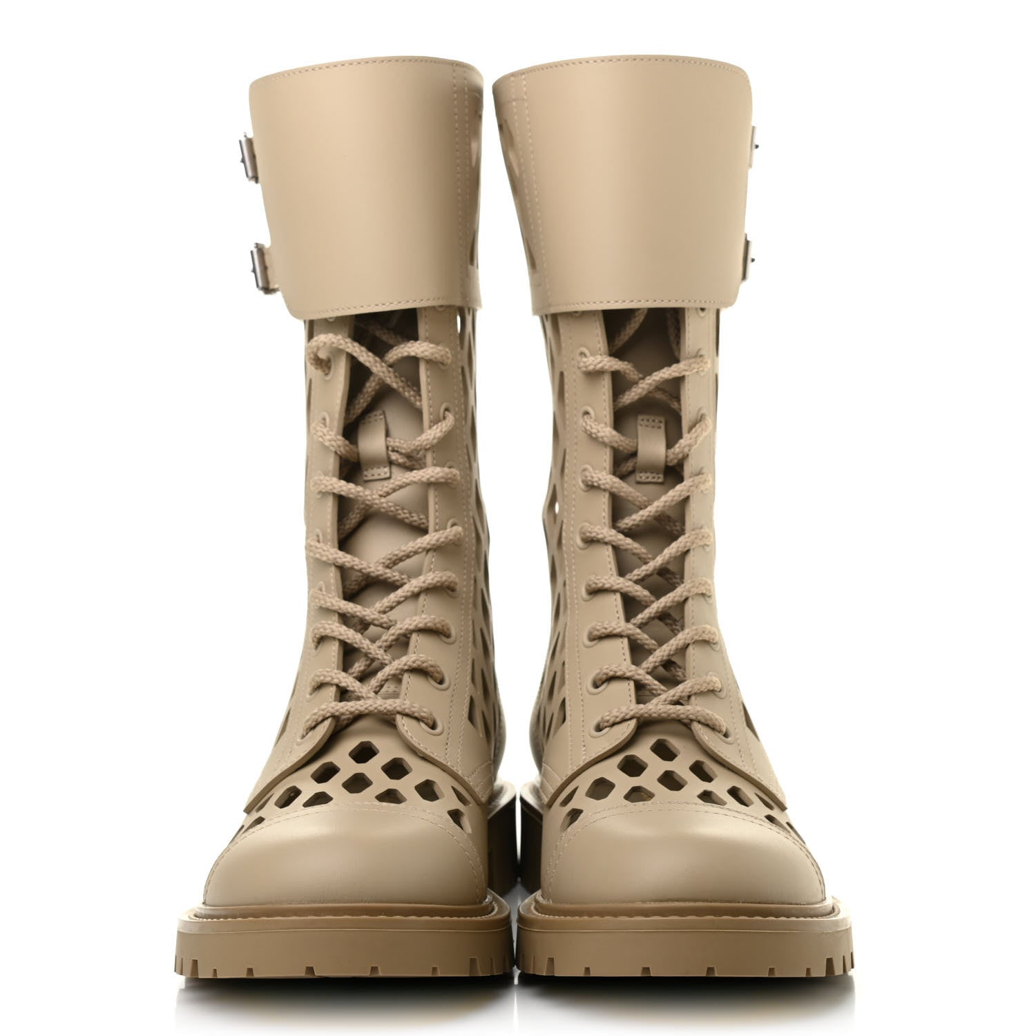 Christian Dior Matte Calfskin Womens D-Trap 30mm Tall Boots 39 Corde 2 of 9