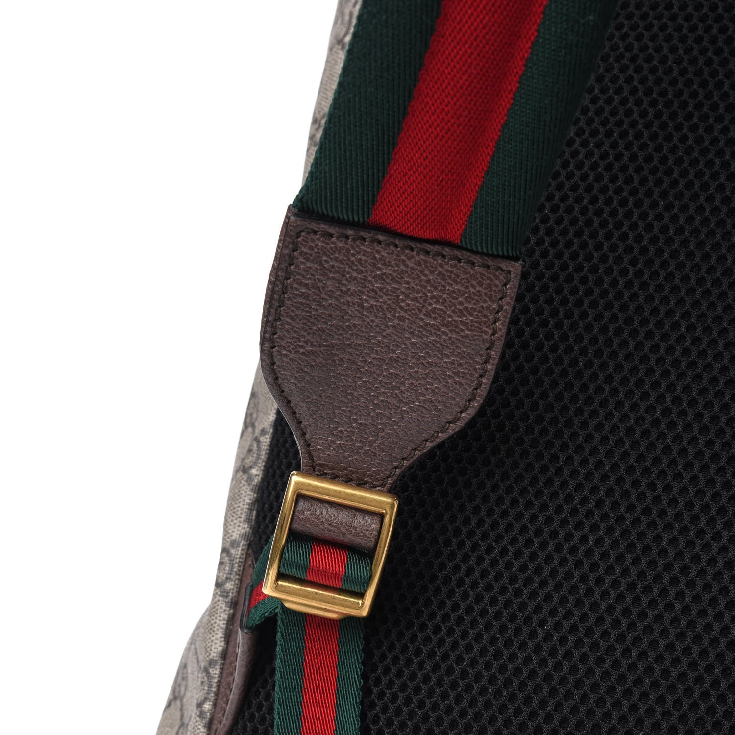 Gucci Soft GG Supreme Monogram Neo Vintage Double Buckle Backpack Beige New Acero Crop 30 of 30