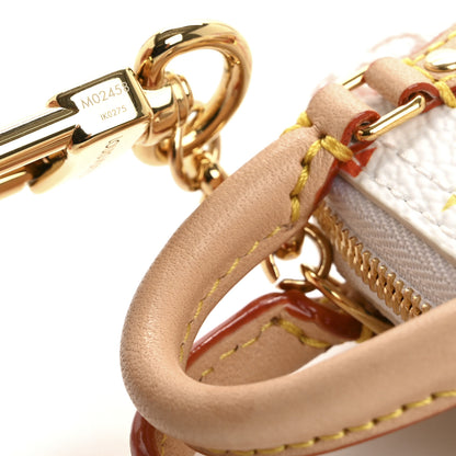 Louis Vuitton LV x TM Monogram Multicolor Micro Alma Bag Charm White 5 of 6