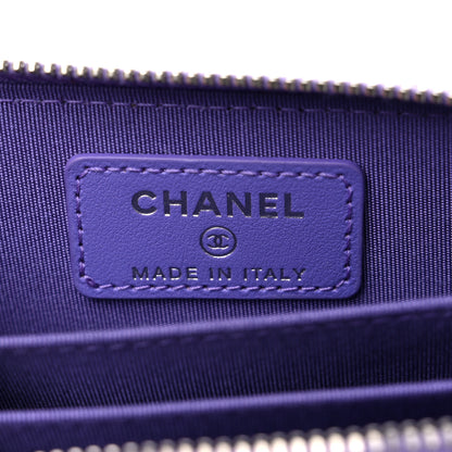 Chanel Caviar Quilted Incognito Zip Coin Purse Purple 6 of 9
