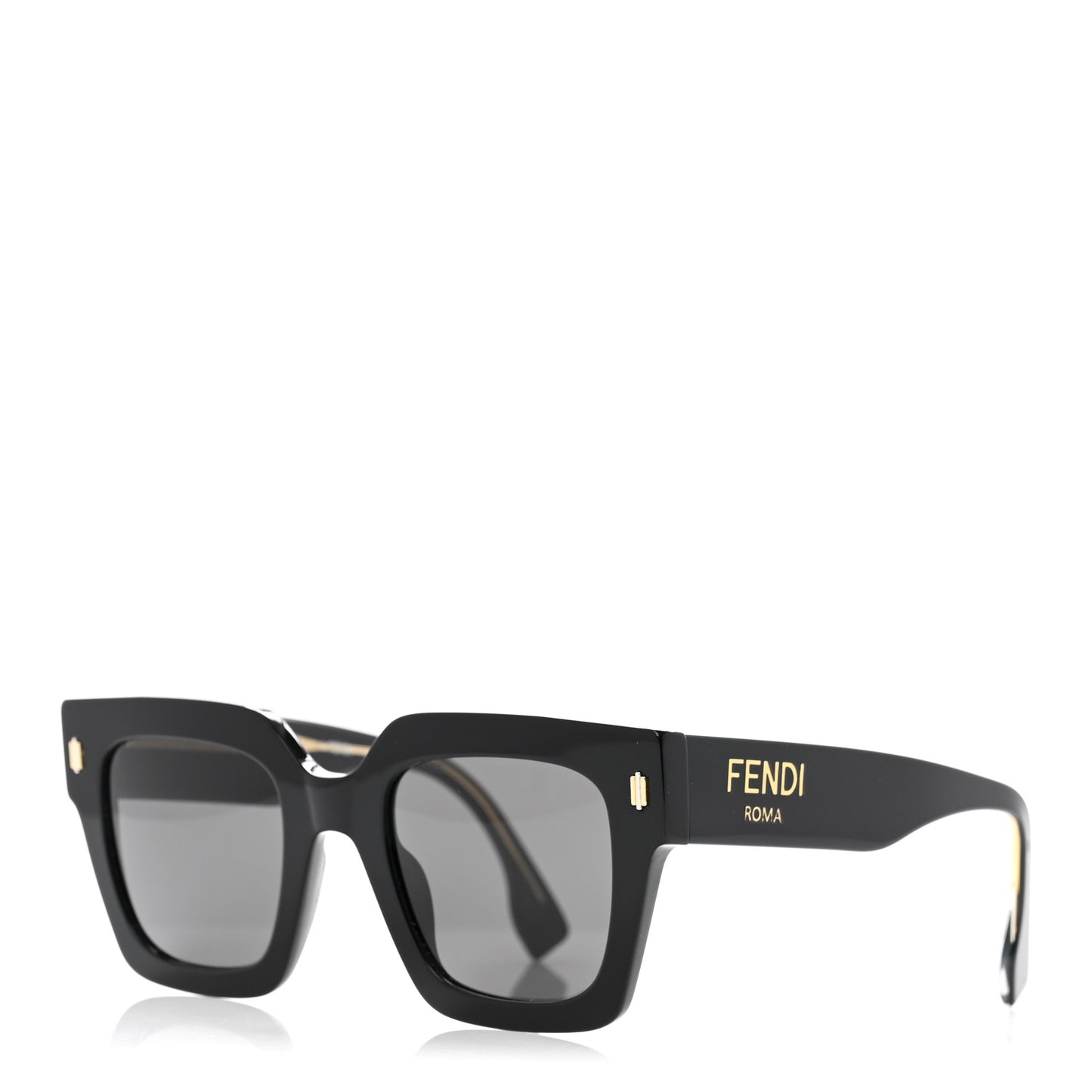 Acetate Fendi Square Sunglasses FE40101I Black