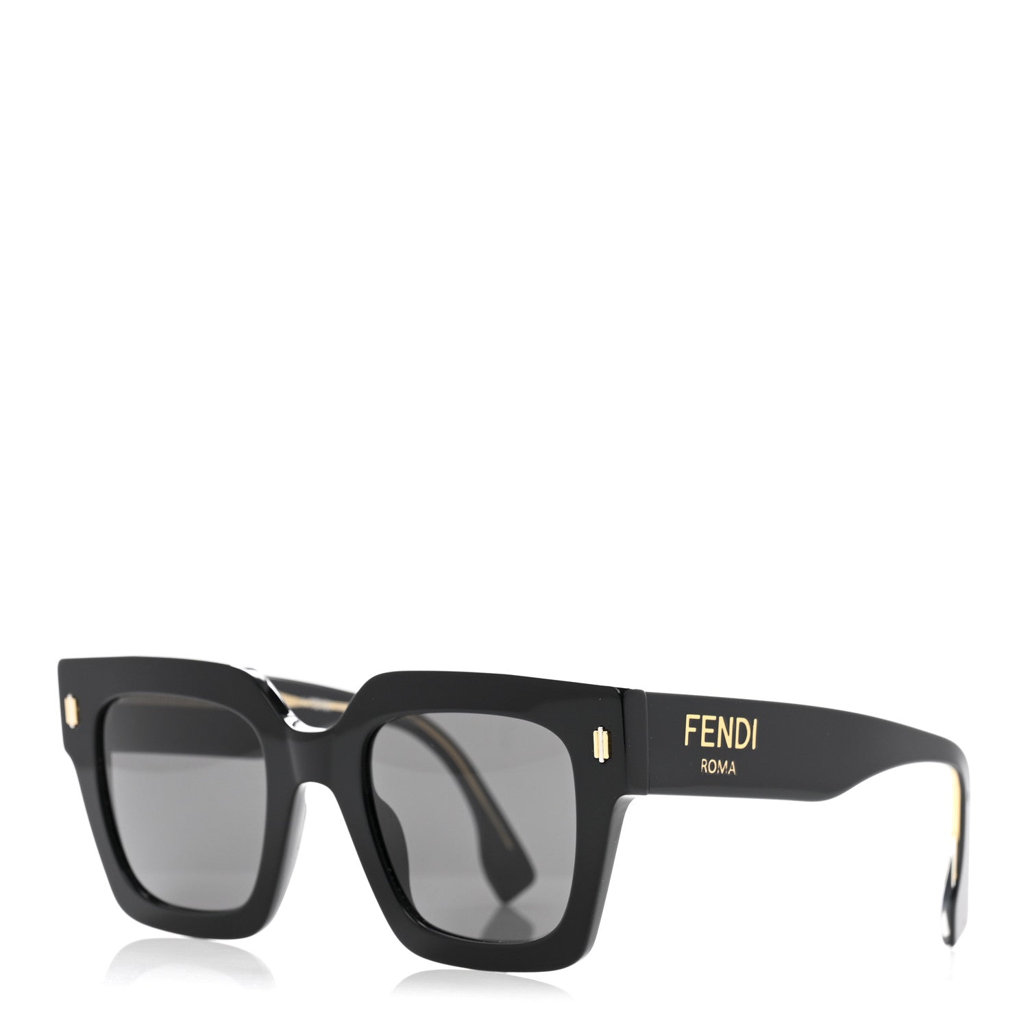 Fendi Acetate Fendi Square Sunglasses FE40101I Black 1 of 7