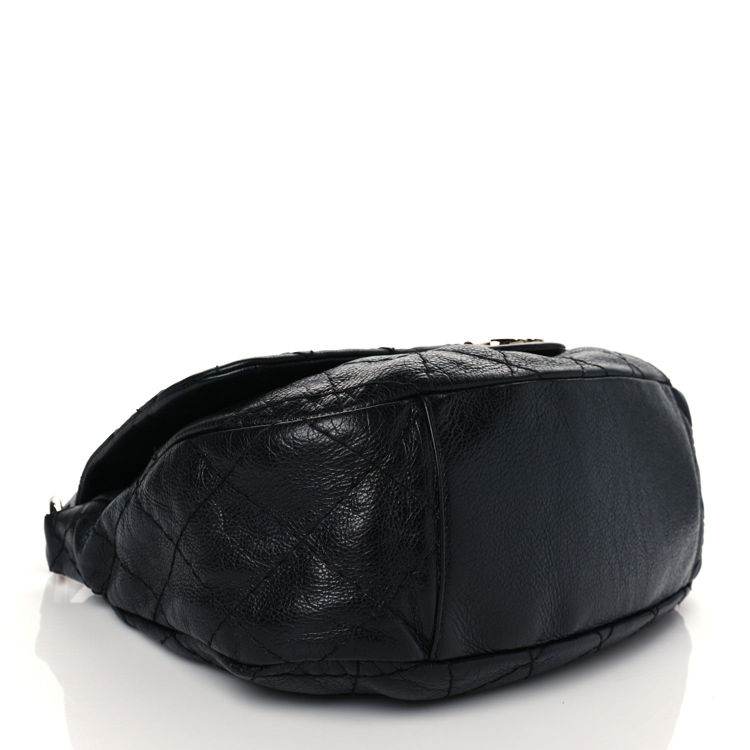 Chanel Glazed Calfskin Stitched XL On The Road Flap Black 3 of 9