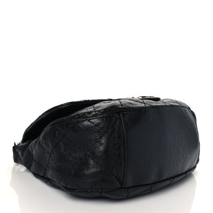 Chanel Glazed Calfskin Stitched XL On The Road Flap Black 3 of 9