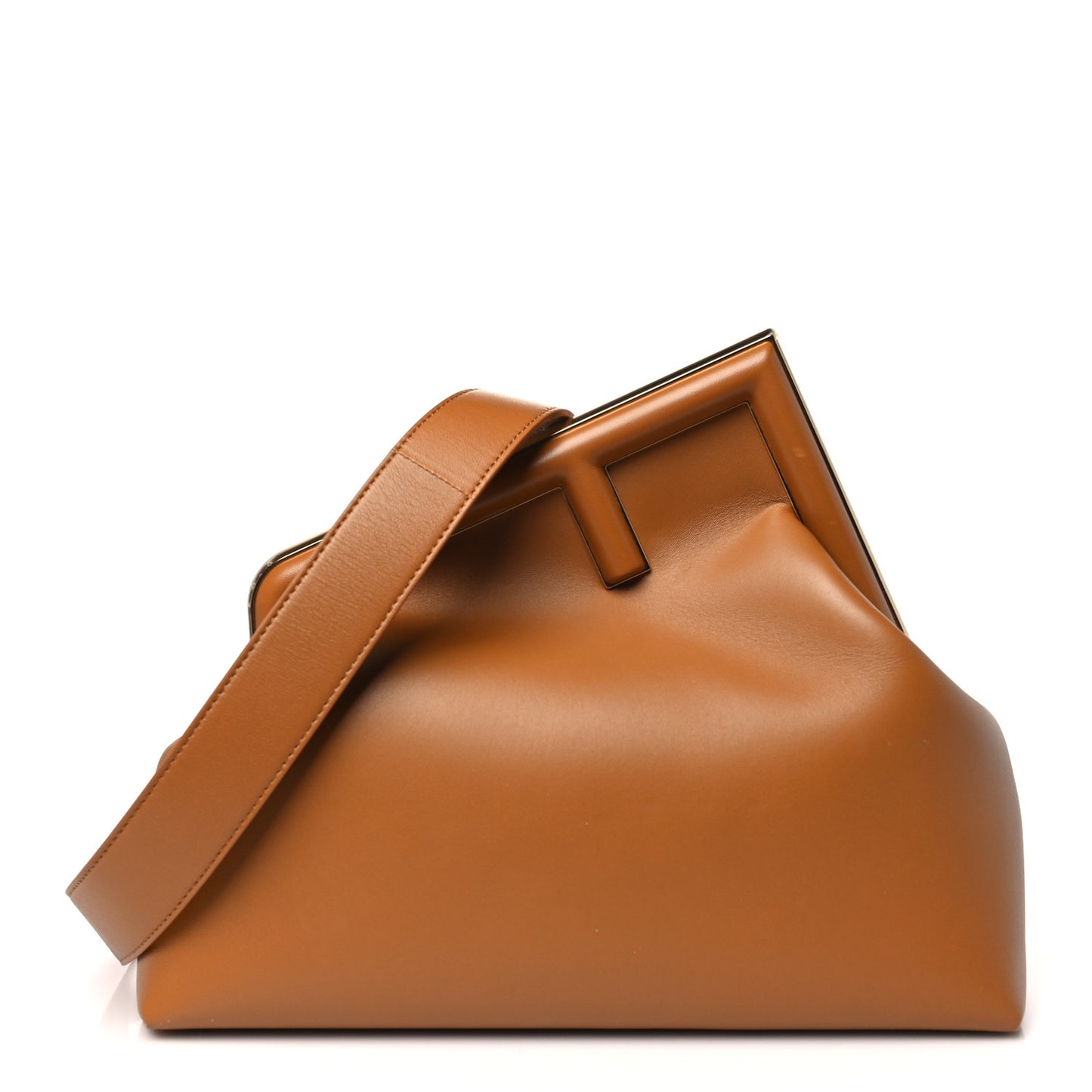 Shiny Nappa Medium Fendi First Caramello