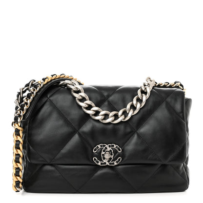 Chanel Lambskin Quilted Large Chanel 19 Flap Black 1 of 11