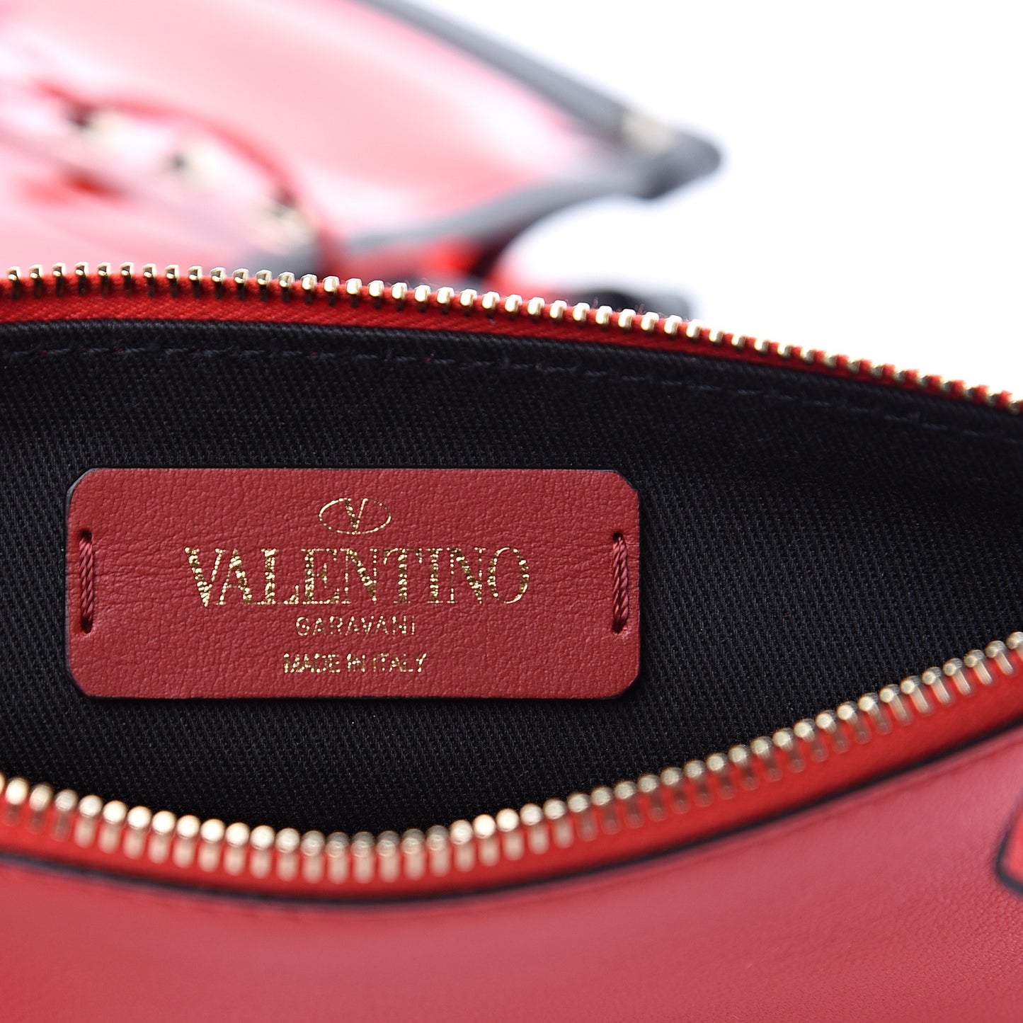Plexy VLTN Small Shopping Bag Red Black