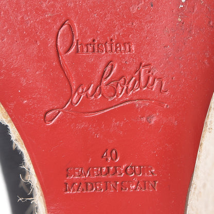 Christian Louboutin Canvas Mallorca Espadrille Wedges 40 Black 8 of 15