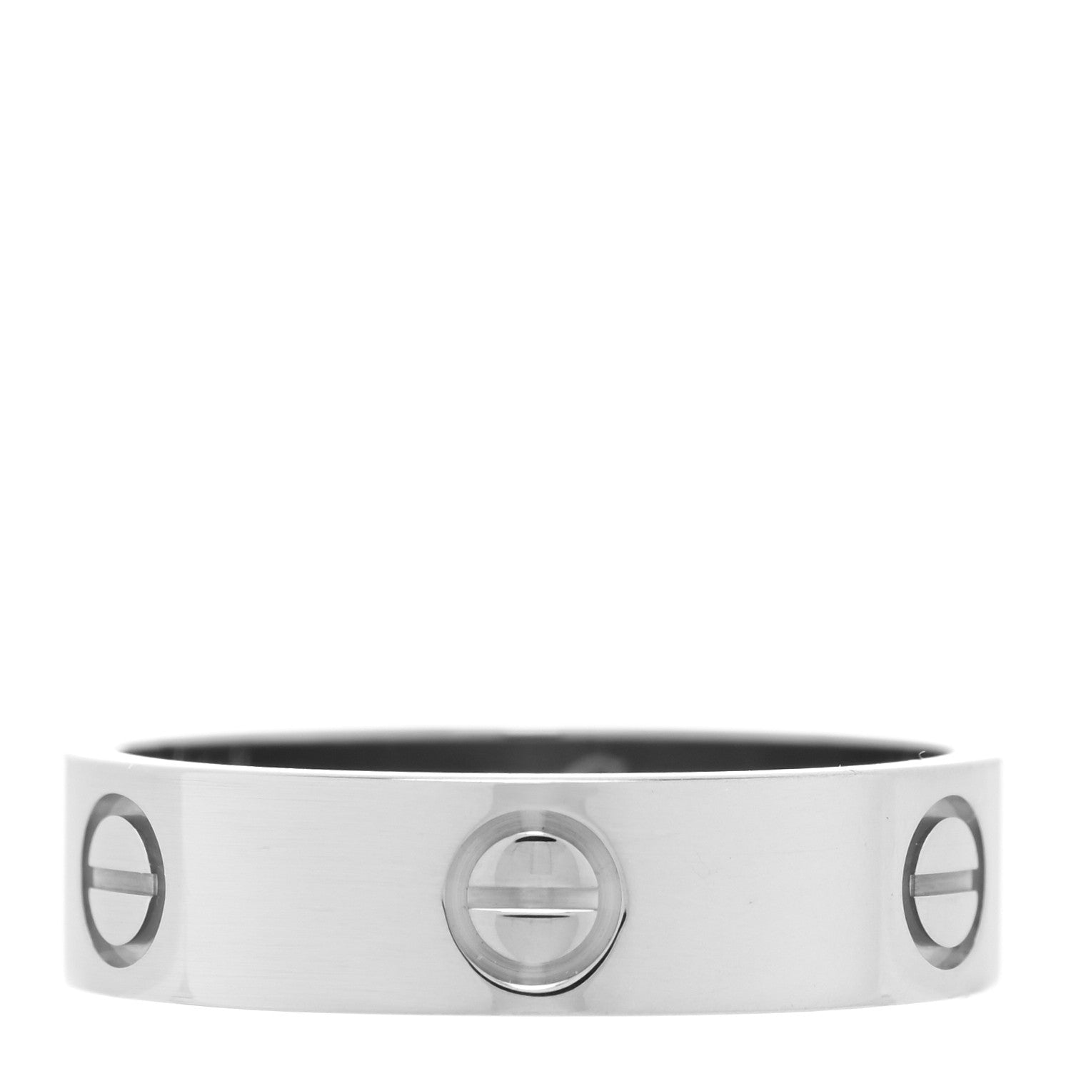 Cartier 18K White Gold 5.5mm LOVE Ring 61 9.5 1 of 5