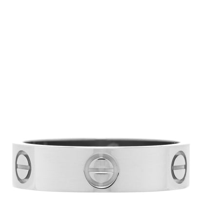 Cartier 18K White Gold 5.5mm LOVE Ring 61 9.5 1 of 5