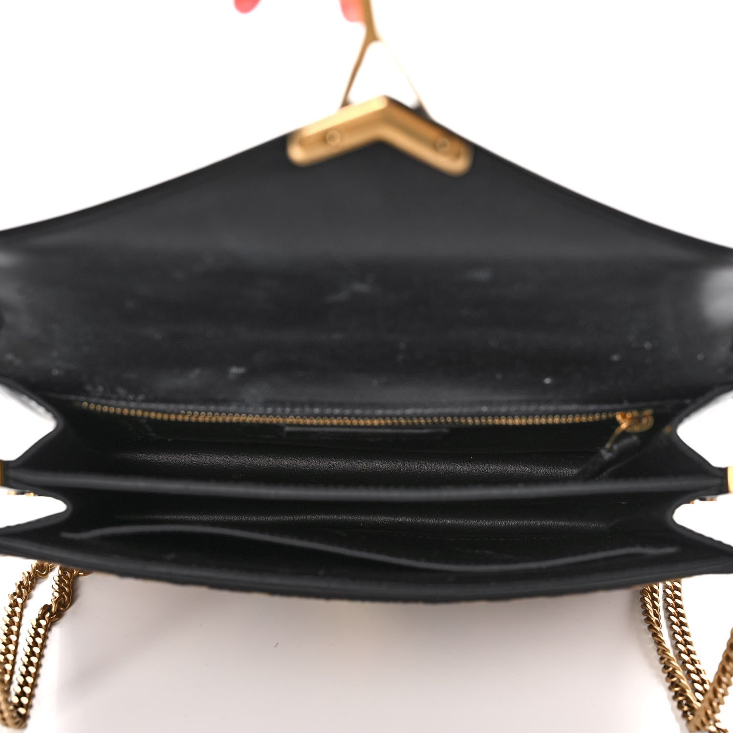 Saint Laurent Pony Hair Leopard Print Monogram Cassandra Clasp Bag Black 5 of 12
