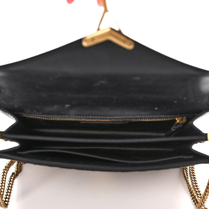 Saint Laurent Pony Hair Leopard Print Monogram Cassandra Clasp Bag Black 5 of 12