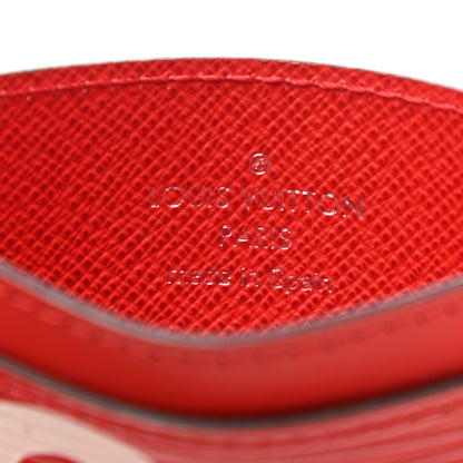 Louis Vuitton X SUPREME Epi Card Holder Red 6 of 6