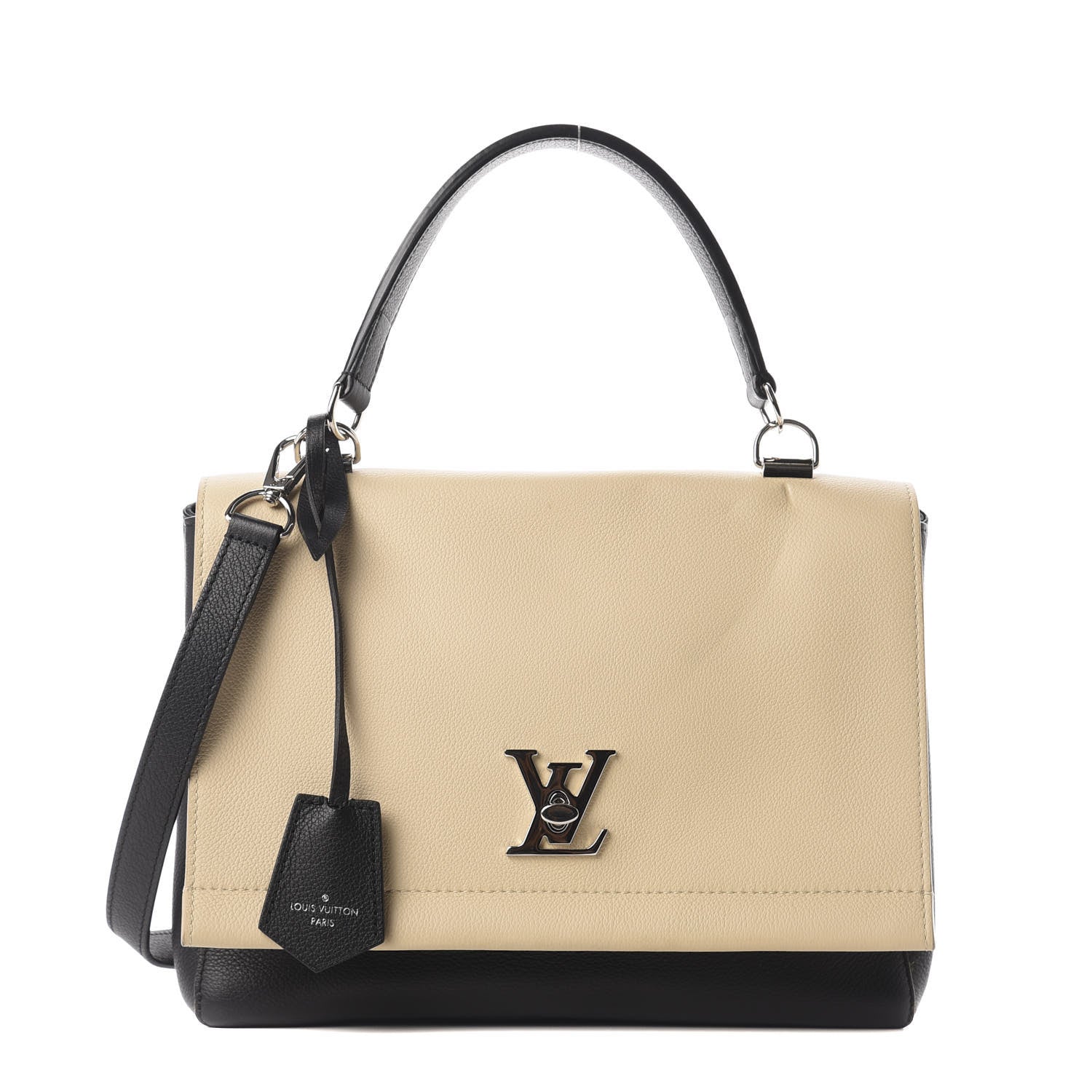 Louis Vuitton Soft Calfskin Lockme II Top Handle Vanille Black 1 of 10