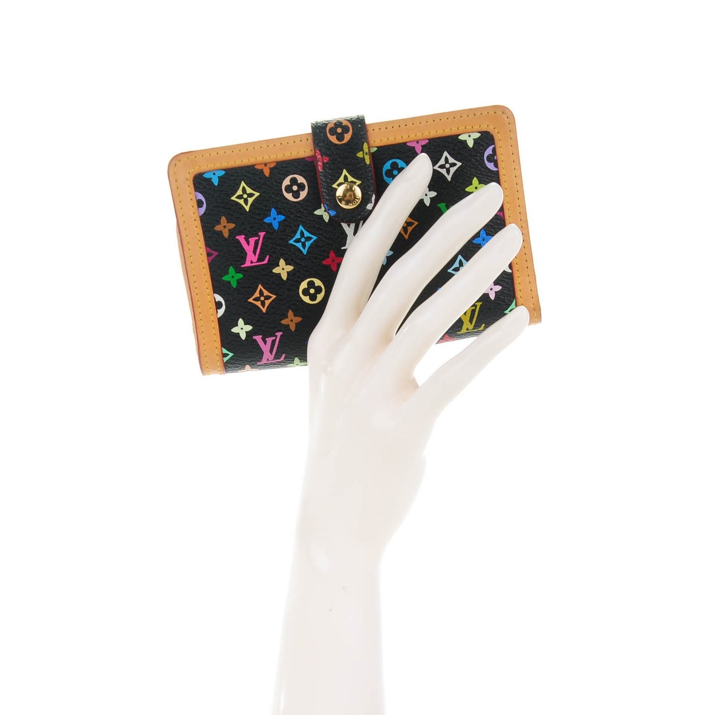 Monogram Multicolor French Purse Wallet Black