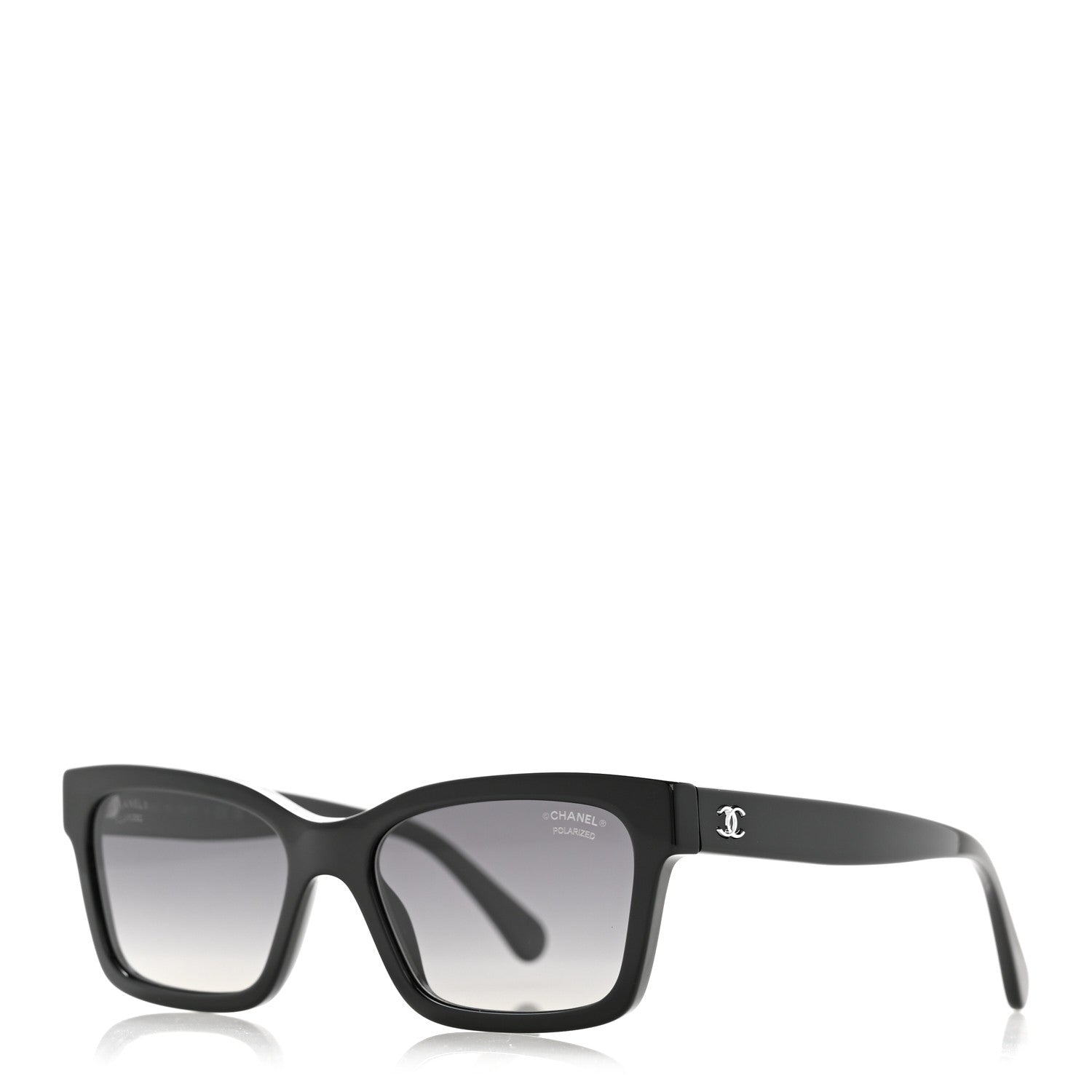 Chanel Acetate Polarized Square Sunglasses 5417 Black 1 of 8