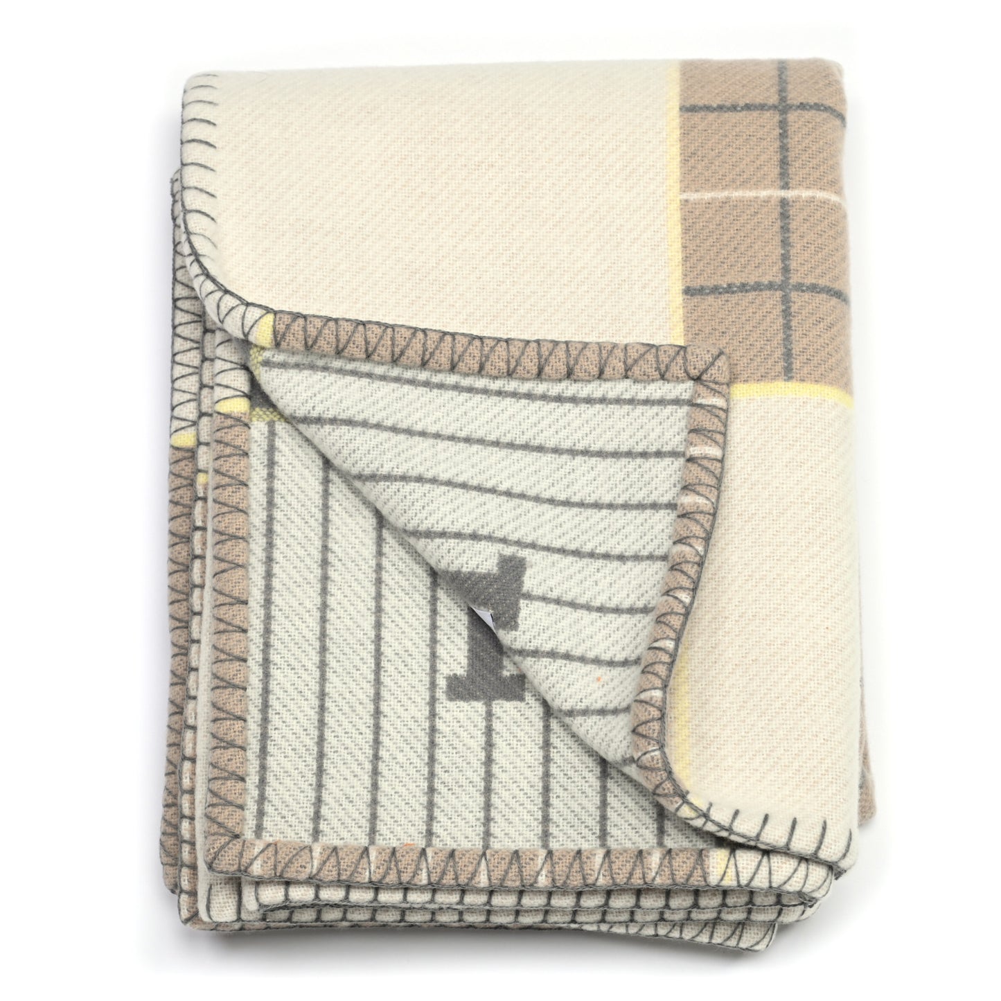 Wool Cashmere Avalon Passe-Passe Blanket Naturel
