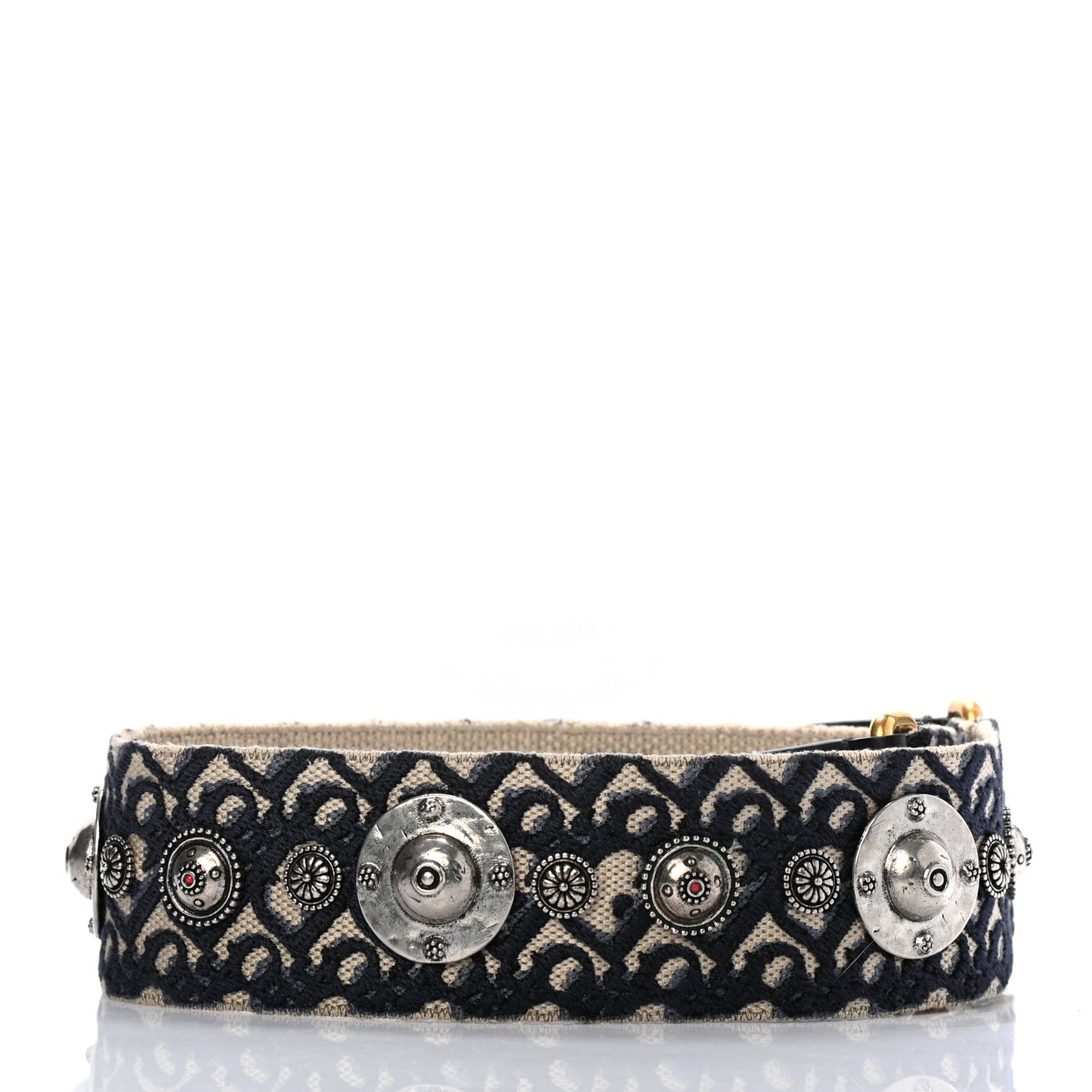 Oblique Studded Shoulder Strap Blue