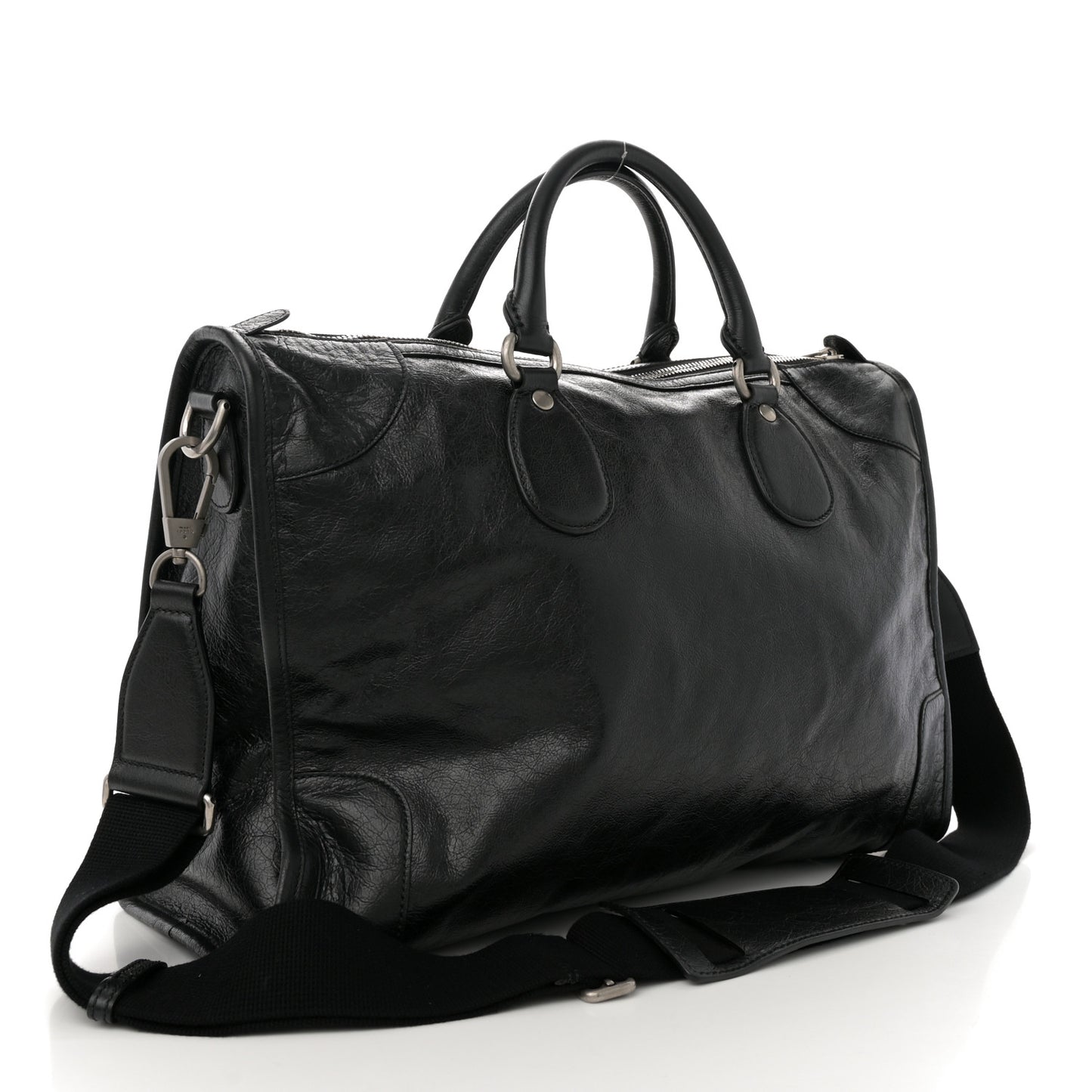 Fluffy Calfskin Morpheus Weekender Duffle Black